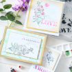 Picture of Sizzix Studio Clear Stamps by Willow Wolfe Love Letters – Διάφανες Σφραγίδες με Sentiments & Botanical Στοιχεία, 13 τεμ.