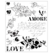 Picture of Sizzix Studio Clear Stamps by Willow Wolfe Love Letters – Διάφανες Σφραγίδες με Sentiments & Botanical Στοιχεία, 13 τεμ.