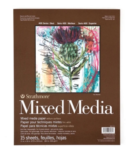 Picture of Strathmore 400 Series Mixed Media Vellum Paper Pad | Μπλοκ Χαρτιού Μικτών Τεχνικών, 28 x 36 cm