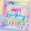 Picture of Crafter's Companion Birthday Celebrations Metal Die Create-a-Card Happy Birthday – Μεταλλικές Μήτρες Κοπής για Κάρτα Happy Birthday με Κεράκια & Αστέρια, 8 τεμ.