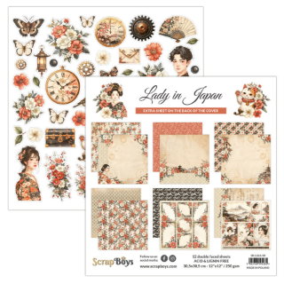 Picture of ScrapBoys Μπλοκ Χαρτιών Scrapbooking 12x12 Inch – Lady in Japan