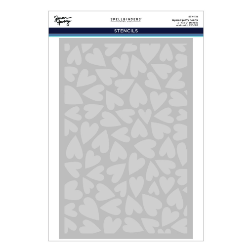 Picture of Spellbinders Simon Hurley Στένσιλ Layered Puffy Hearts – Sending Hugs, 3τεμ.