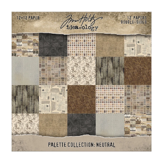 Picture of Tim Holtz Idea-ology Συλλογή Χαρτιών Scrapbooking Διπλής Όψης 12x12 Inch – Palette Collection Neutral