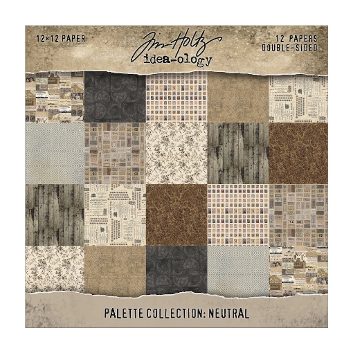 Picture of Tim Holtz Idea-ology Συλλογή Χαρτιών Scrapbooking Διπλής Όψης 12x12 Inch – Palette Collection Neutral