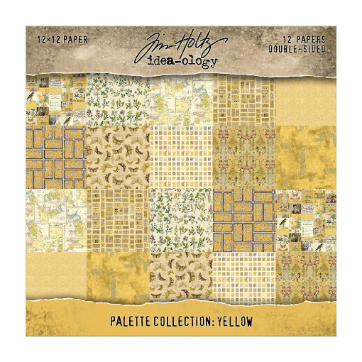 Picture of Tim Holtz Idea-ology Συλλογή Χαρτιών Scrapbooking Διπλής Όψης 12x12 Inch – Palette Collection Yellow