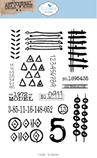 Picture of Elizabeth Craft Designs Hello You! Stamps Scribbles | Σετ Διάφανες Σφραγίδες για Backgrounds & Layering, 15τεμ.