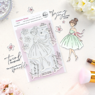 Picture of Pinkfresh Studio The Couture Edit Stamp | Σφραγίδα 4" x 6", Couture Grace