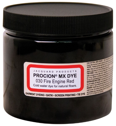 Picture of Jacquard Procion MX Fiber Reactive Cold Water Dye | Βαφή Υφάσματος με Κρύο Νερό 8oz – Fire Engine Red