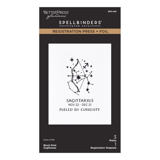 Picture of Spellbinders BetterPress Block Print Sagittarius Press + Foil Plates | Μήτρες Letterpress & Hot Foil - Τοξότης