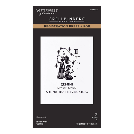 Picture of Spellbinders BetterPress Block Print Gemini Press + Foil Plates | Μήτρες Letterpress & Hot Foil - Δίδυμοι