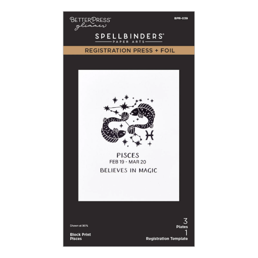 Picture of Spellbinders BetterPress Block Print Pisces Press + Foil Plates | Μήτρες Letterpress & Hot Foil - Ιχθύες