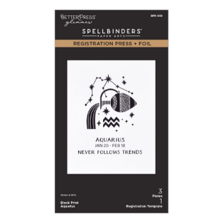 Picture of Spellbinders BetterPress Block Print Aquarius Press + Foil Plates | Μήτρες Letterpress & Hot Foil - Υδροχόος