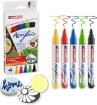 Picture of Edding Acrylic Marker Medium Set | Σετ Ακρυλικών Μαρκαδόρων, Basic 5τεμ.
