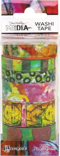 Picture of Dina Wakley MEdia Washi Tape Set 4 | Σετ Washi Tapes, 6 τεμ.