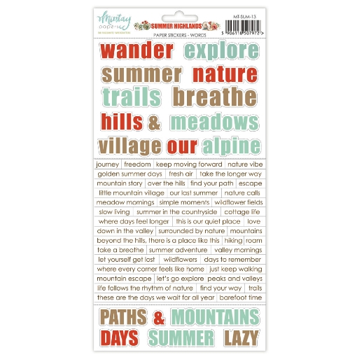 Picture of Mintay Papers Αυτοκόλλητα - Summer Highlands, Words, 61τεμ.