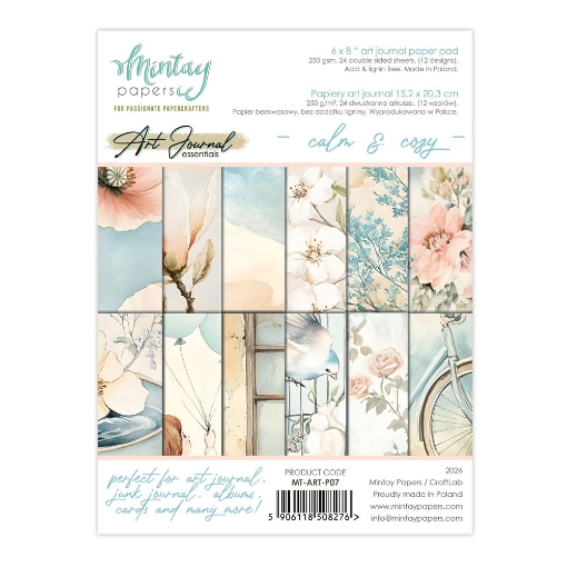 Picture of Mintay Art Journal Essentials | Χαρτιά για Art Journaling & Mixed Media – Calm & Cozy