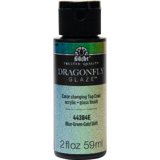Picture of FolkArt Dragonfly Glaze | Ιριδίζον Ακρυλικό Μέσο – Blue-Green-Gold Shift 44384, 2 oz