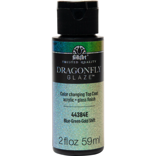 Picture of FolkArt Dragonfly Glaze | Ιριδίζον Ακρυλικό Μέσο – Blue-Green-Gold Shift 44384, 2 oz