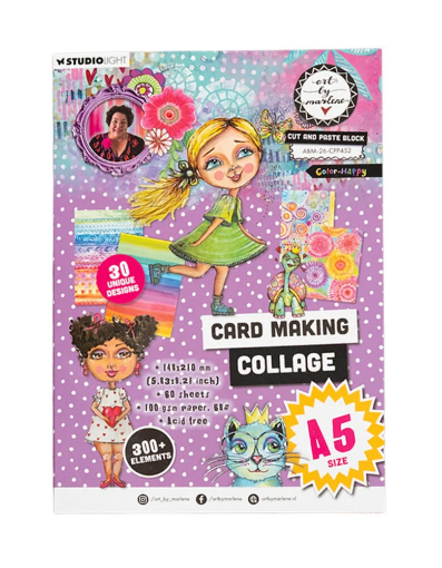 Picture of Studio Light Art By Marlene Cut and Paste Block A5 - Color Happy | Μπλοκ Χαρτιών Collage A5 60 φύλλα