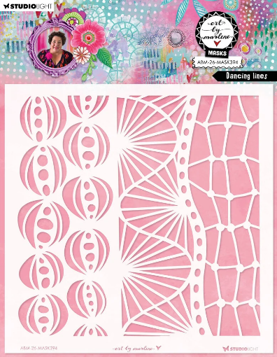 Picture of Studio Light Art By Marlene Mask - Dancing Lines | Μάσκα Mixed Media 20,3 x 20,3 cm