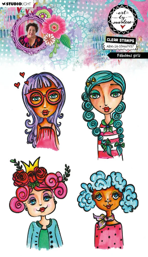 Picture of Studio Light Art By Marlene Clear Stamps - Fabulous Girls | Διάφανες Σφραγίδες 4 τεμ.