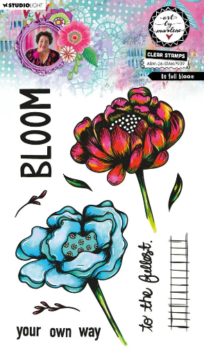 Picture of Studio Light Art By Marlene Clear Stamps - In Full Bloom | Διάφανες Σφραγίδες 4 τεμ.