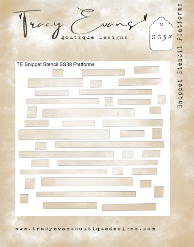 Picture of Tracy Evans Platforms 4x4 Inch Snippet Stencil