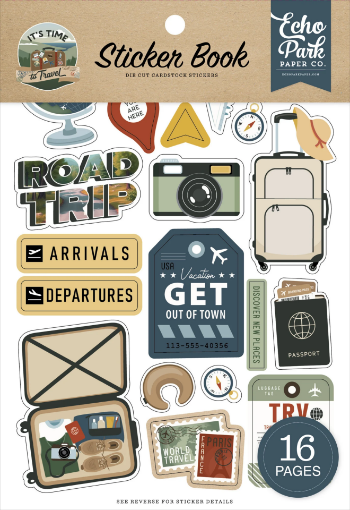 Picture of Echo Park Sticker Book | Μπλοκ με Cardstock Αυτοκόλλητα - It’s Time To Travel