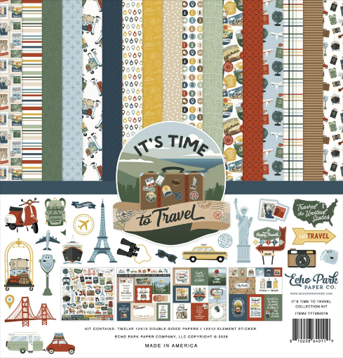 Picture of Echo Park Collection Kit | Συλλογή Scrapbooking 12" x 12" - It’s Time To Travel 
