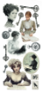 Picture of Ciao Bella Art Stickers Transparent Adhesive Sheets - Typographic, 5 Φύλλα