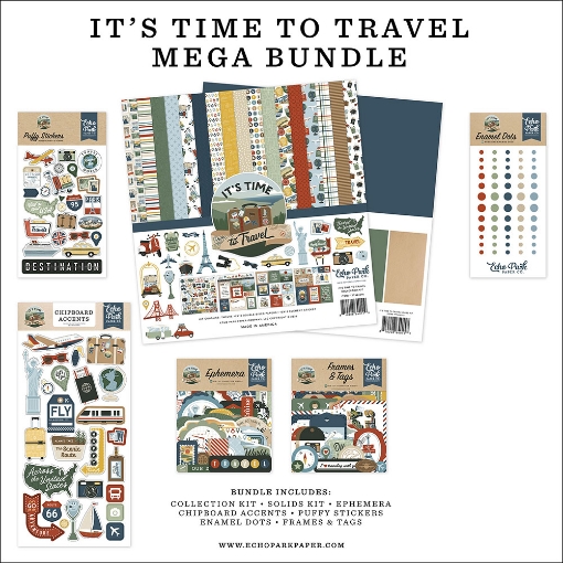 Picture of Echo Park It’s Time To Travel Mega Bundle | Σετ για Scrapbooking, Κάρτες & Travel Journals