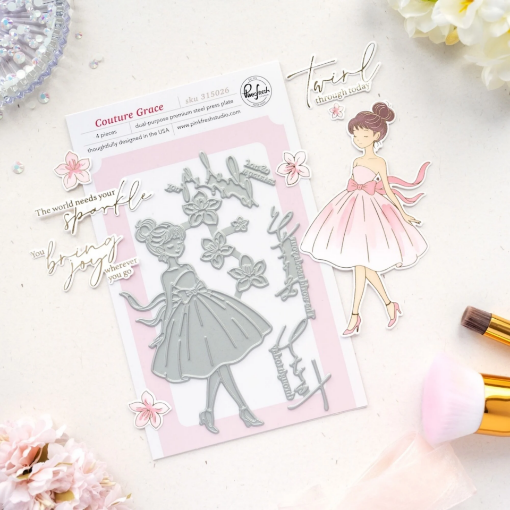 Picture of Pinkfresh Studio The Couture Edit Press Plate | Foiling Plate, Couture Grace