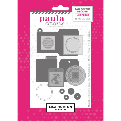 Picture of Lisa Horton Crafts Paula Creates Μήτρες Κοπής - Tag on the Record, 16 τεμ.