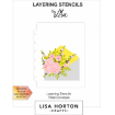 Picture of Lisa Horton Crafts Layering Stencils | Σετ Στενσιλ με Φάκελο & Λουλούδια - Floribunda Petal Envelope, 8 τεμ.