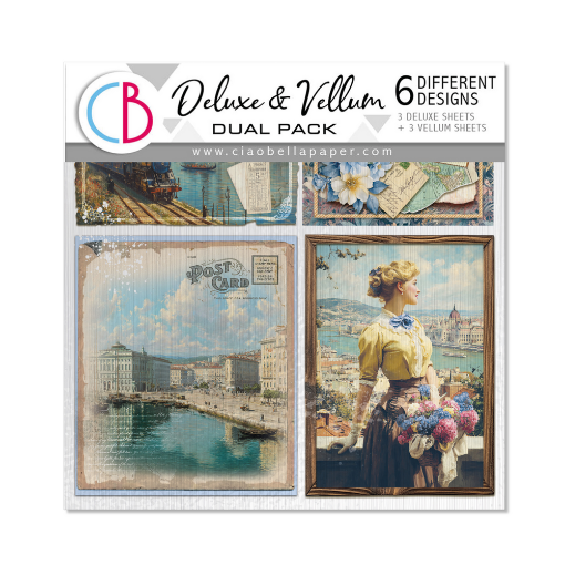 Picture of Ciao Bella Σετ Χαρτιών 6''x6'' Deluxe Silver & Vellum - Eastern Journey, 6 τεμ.