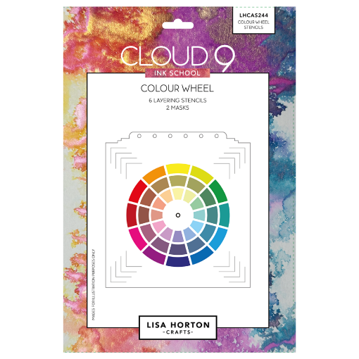 Picture of Lisa Horton Crafts Cloud 9 Ink School | Σετ Στένσιλ & Μάσκες – Colour Wheel, 8 τεμ.