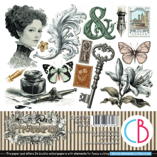 Picture of Ciao Bella Typographic | Fussy Cut Pad 6" x 6", 24 φύλλα