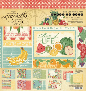 Picture of Graphic 45 Slice of Life 8x8 Inch Collection Pack - Σετ Χαρτιών Scrapbooking Διπλής Όψης, 24 Φύλλα