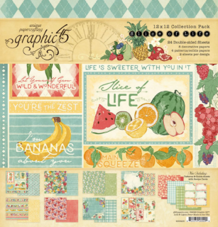 Picture of Graphic 45 Slice of Life 12x12 Inch Collection Pack - Σετ Χαρτιών Scrapbooking Διπλής Όψης, 24 Φύλλα