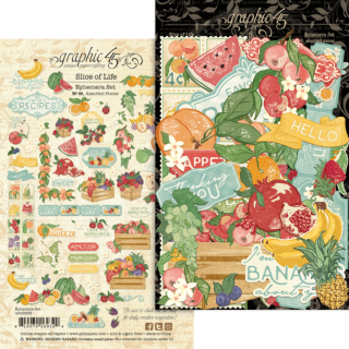 Picture of Graphic 45 Slice of Life Ephemera Set - Διακοσμητικά Die-Cuts, 69τεμ.