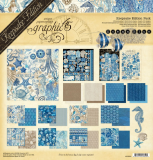 Picture of Graphic 45 Ocean Blue Keepsake Edition - Συλλεκτικό Σετ Χαρτιών Scrapbooking & Διακοσμητικών 12" x 12"