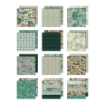 Picture of Tim Holtz Idea-ology Μπλοκ Scrapbooking Διπλής Όψης 12" x 12" – Palette Collection, Teal