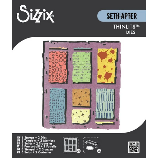 Picture of Sizzix Thinlits Dies & Clear Stamps | Σετ Σφραγίδες & Μήτρες Κοπής – Viewfinder by Seth Apter, 8 τεμ.