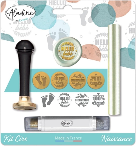 Picture of Aladine Wax Kit | Σετ για Σφραγίδες Κεριού - Birth, 7 τεμ.