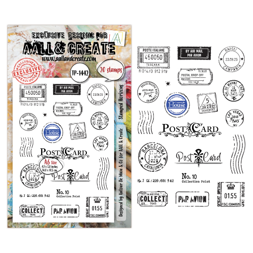 Picture of AALL & Create Clear Stamps by Autour De Mwa & Co | Σετ Σφραγίδες – Dispatch Transit: Stamped Horizons, 20 τεμ.