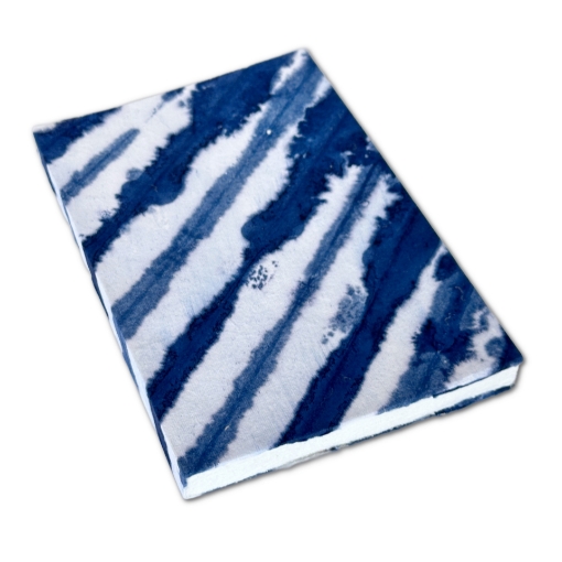 Picture of Lamali Shibori Indigo Χειροποίητο Journal A5 | 100% Βαμβακερό Χαρτί 200gsm - 15 x 21 cm, 72 σελ.