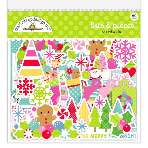 Picture of Doodlebug Bits & Pieces | Χριστουγεννιάτικα Διακοσμητικά Die-Cuts, Oh What Fun, 89τεμ.