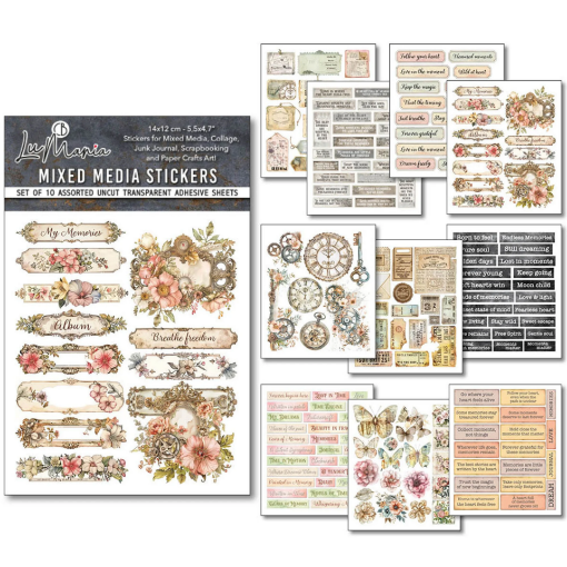 Picture of Ciao Bella Mixed Media Stickers | Διάφανα Αυτοκόλλητα Lost in Time, 10τεμ