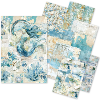 Picture of Ciao Bella CraftMix Paper Pack A5 | Χαρτιά Mixed Media Edge of the Ocean, 8τεμ