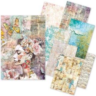 Picture of Ciao Bella CraftMix Paper Pack A5 | Χαρτιά Mixed Media The Sound of Spring, 8τεμ